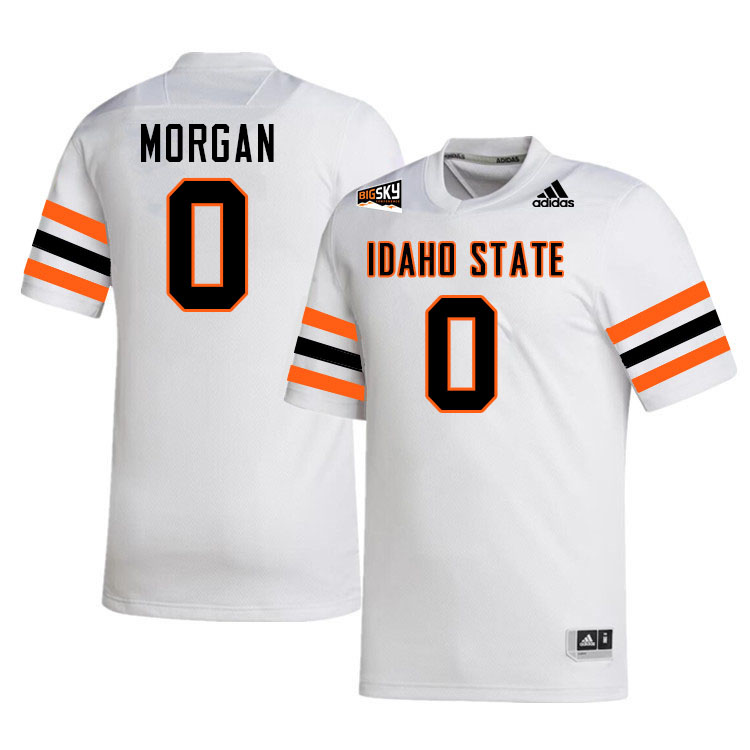 Idaho State Bengals #0 Damien Morgan College Football Jerseys,Uniforms Stitched-White